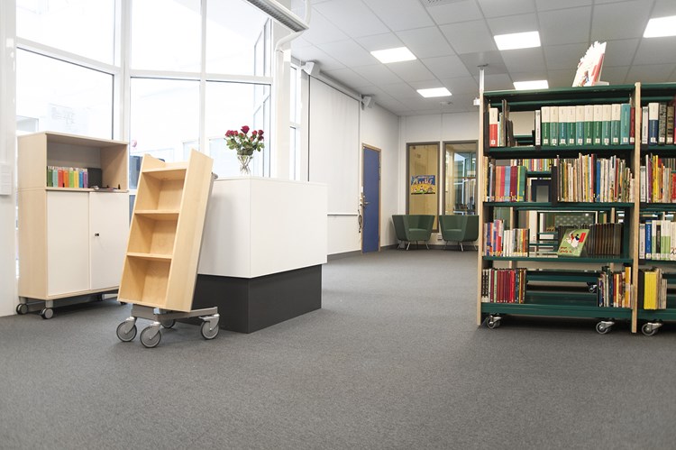 Halland book trolley (Rosengårdsskolan, Malmö, Sweden)