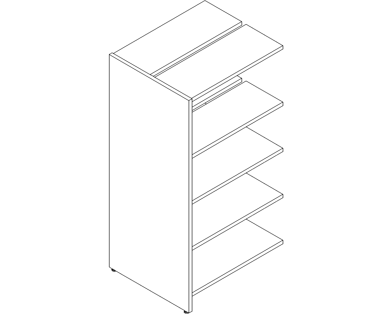 Lingo add-on - double-sided - H1520 - D300 - W750 - 3D.dwg