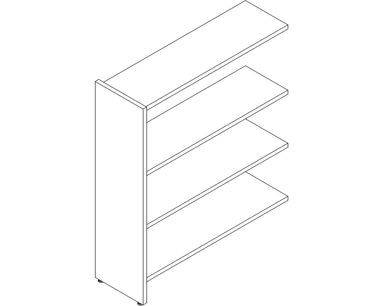 Lingo add-on - single-sided - H1220 - D300 - W1000 - 3D.dwg