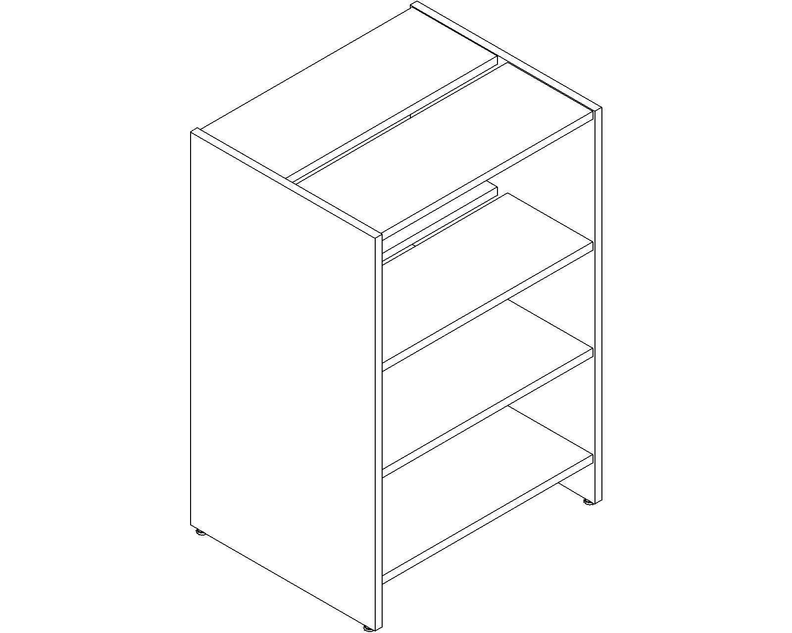 Lingo starter - double-sided - H1220 - D300 - W750 - 3D.dwg