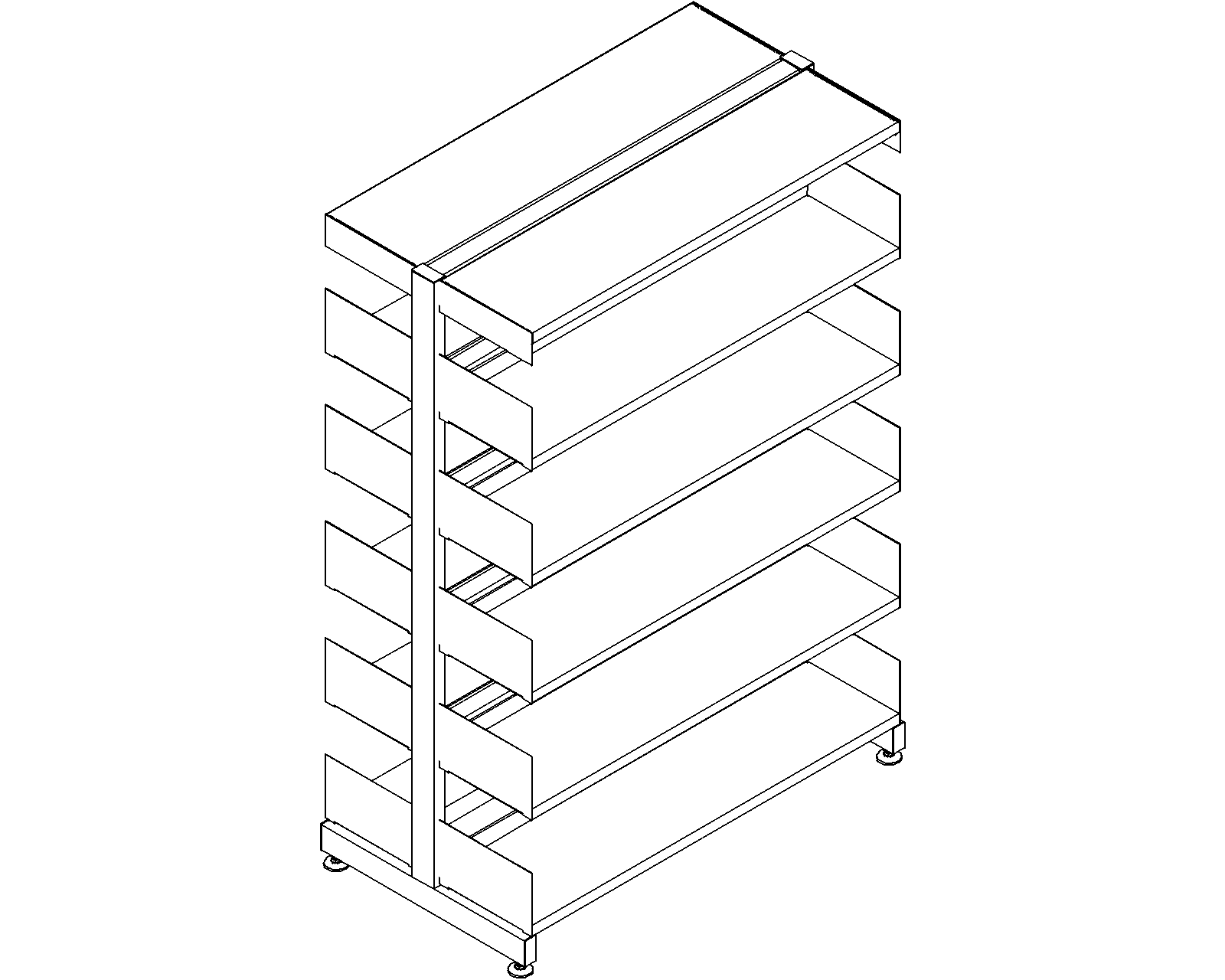 6030 starter - double-sided - H1520 - D250 - W1000 - 3D.dwg