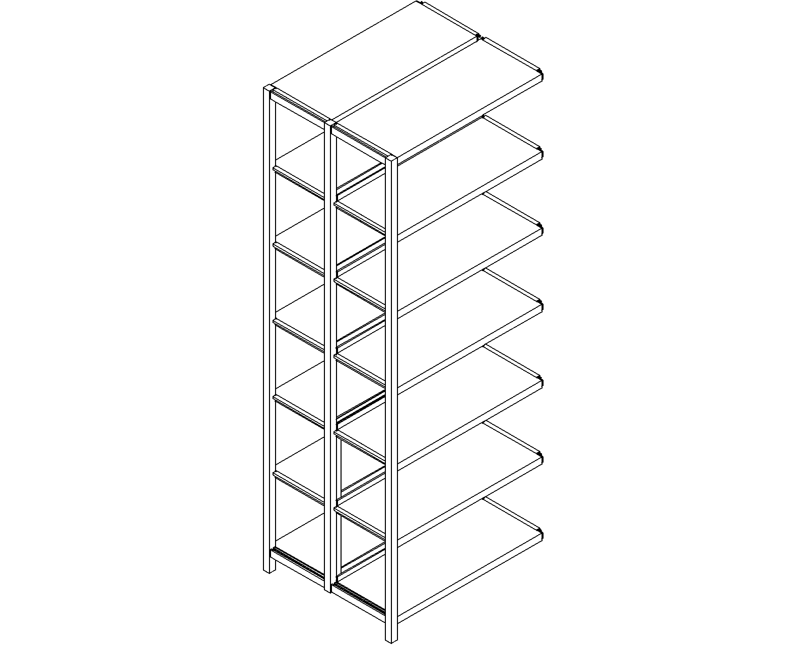 Uniflex add-on – double-sided – H2050 – D300 – W750 – 3D.dwg