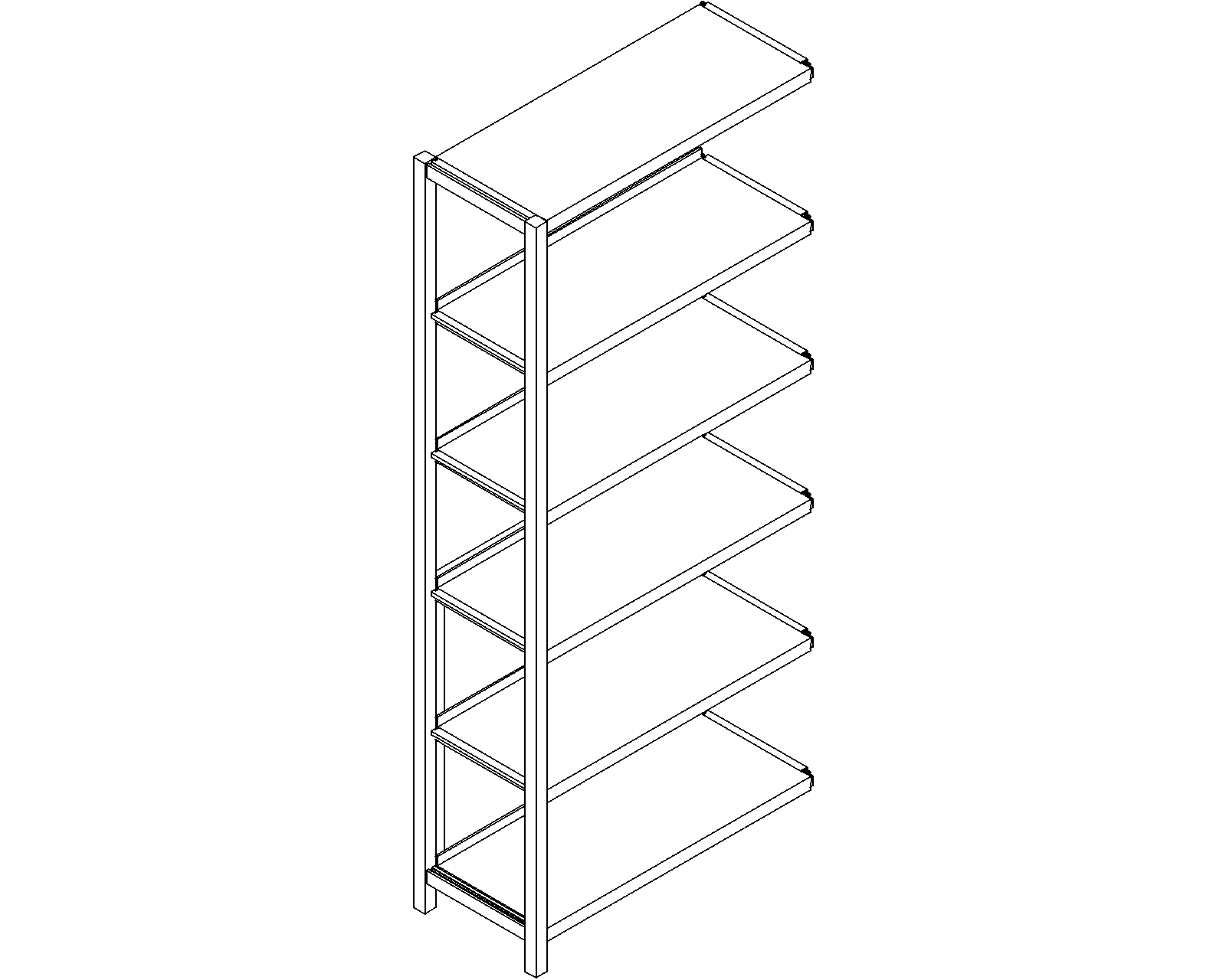 Uniflex add-on – single-sided – H1750 – D300 – W750 – 3D.dwg