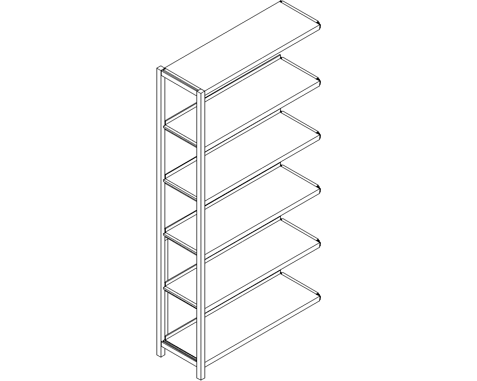 Uniflex add-on – single-sided – H1860 – D300 – W900 – 3D.dwg